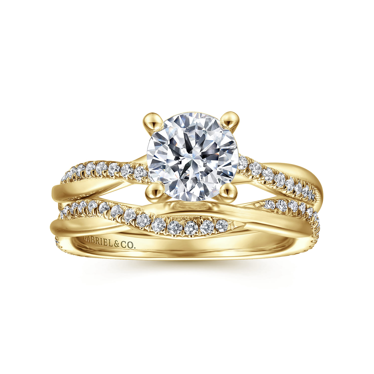 14K Yellow Gold Diamond Matching Wedding Band - 0.16 ct - Shot 4