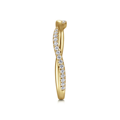 14K Yellow Gold Diamond Matching Wedding Band