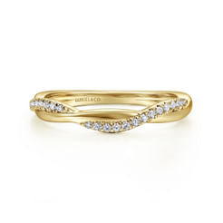 14K Yellow Gold Diamond Matching Wedding Band