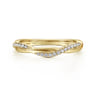 14K Yellow Gold Diamond Matching Wedding Band - 0.16 ct