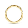 14K Yellow Gold Diamond Matching Wedding Band - 0.16 ct