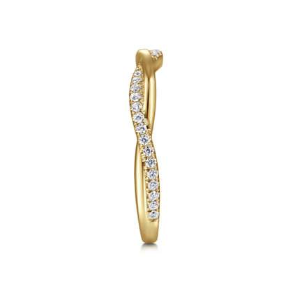 14K Yellow Gold Diamond Matching Wedding Band
