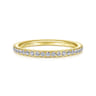 14K Yellow Gold Diamond Matching Wedding Band - 0.22 ct