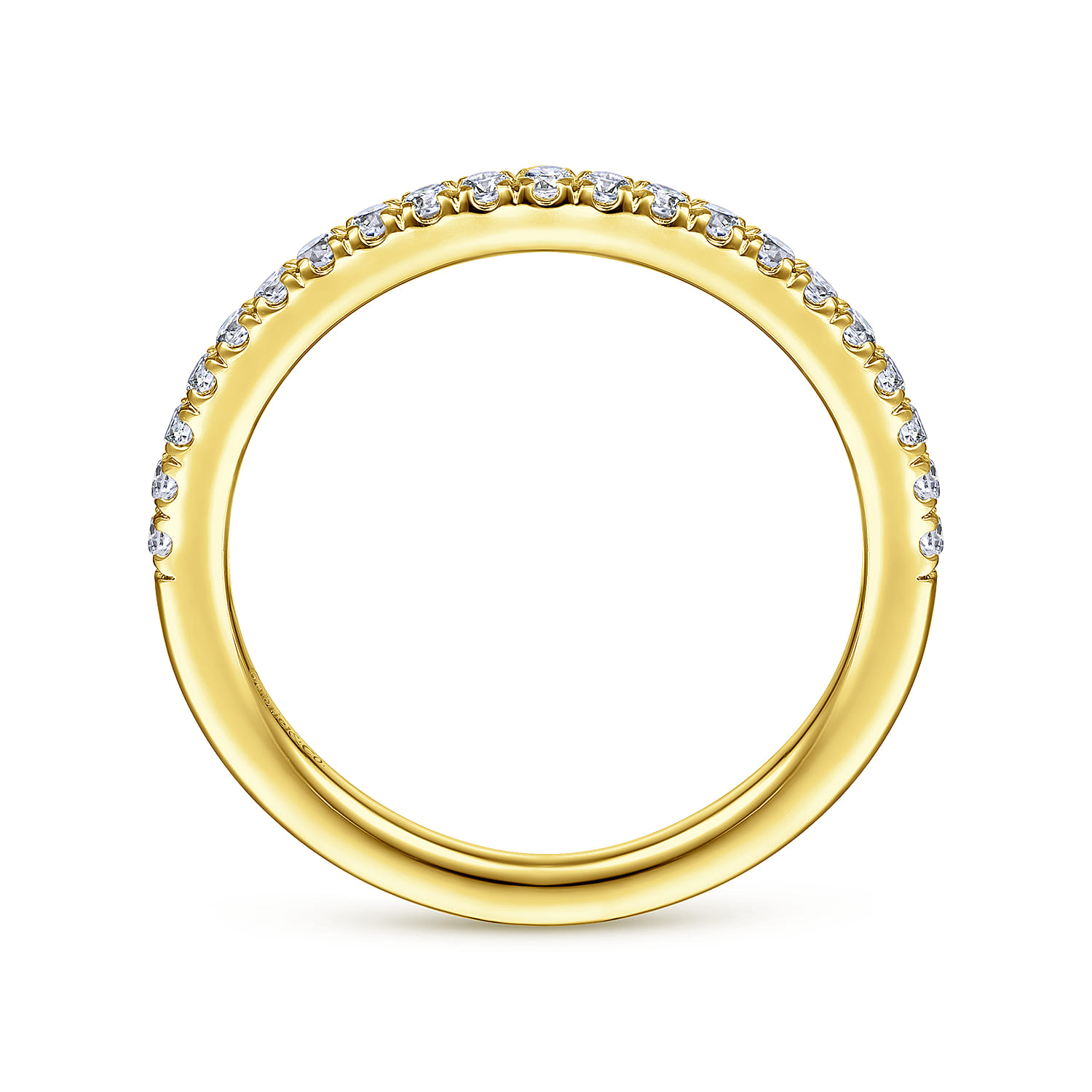 14K Yellow Gold Diamond Matching Wedding Band - 0.22 ct - Shot 2