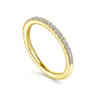 14K Yellow Gold Diamond Matching Wedding Band - 0.22 ct