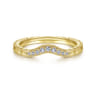 14K Yellow Gold Diamond Matching Wedding Band - 0.08 ct