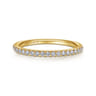 14K Yellow Gold Diamond Matching Wedding Band - 0.22 ct