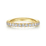 14K Yellow Gold Diamond Matching Wedding Band - 0.51 ct
