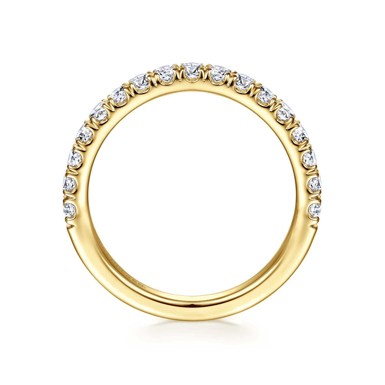 14K Yellow Gold Diamond Matching Wedding Band - 0.51 ct - Shot 2