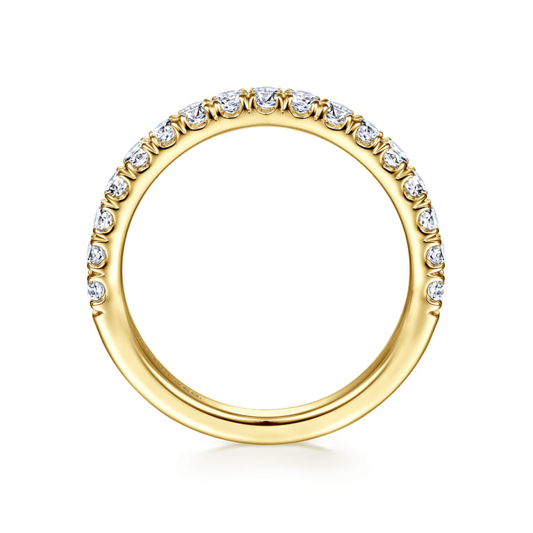 14K Yellow Gold Diamond Matching Wedding Band - 0.51 ct - Shot 2