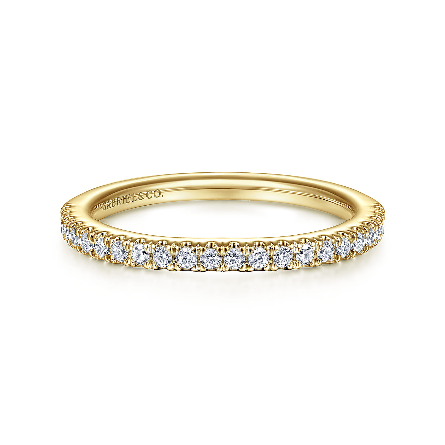 14K Yellow Gold Diamond Matching Wedding Band - 0.21 ct - Shot 1
