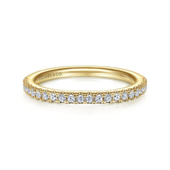 14K Yellow Gold Diamond Matching Wedding Band