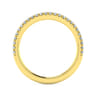 14K Yellow Gold Diamond Matching Wedding Band - 0.2 ct