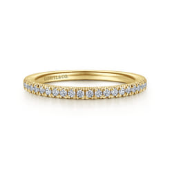 14K Yellow Gold Diamond Matching Wedding Band