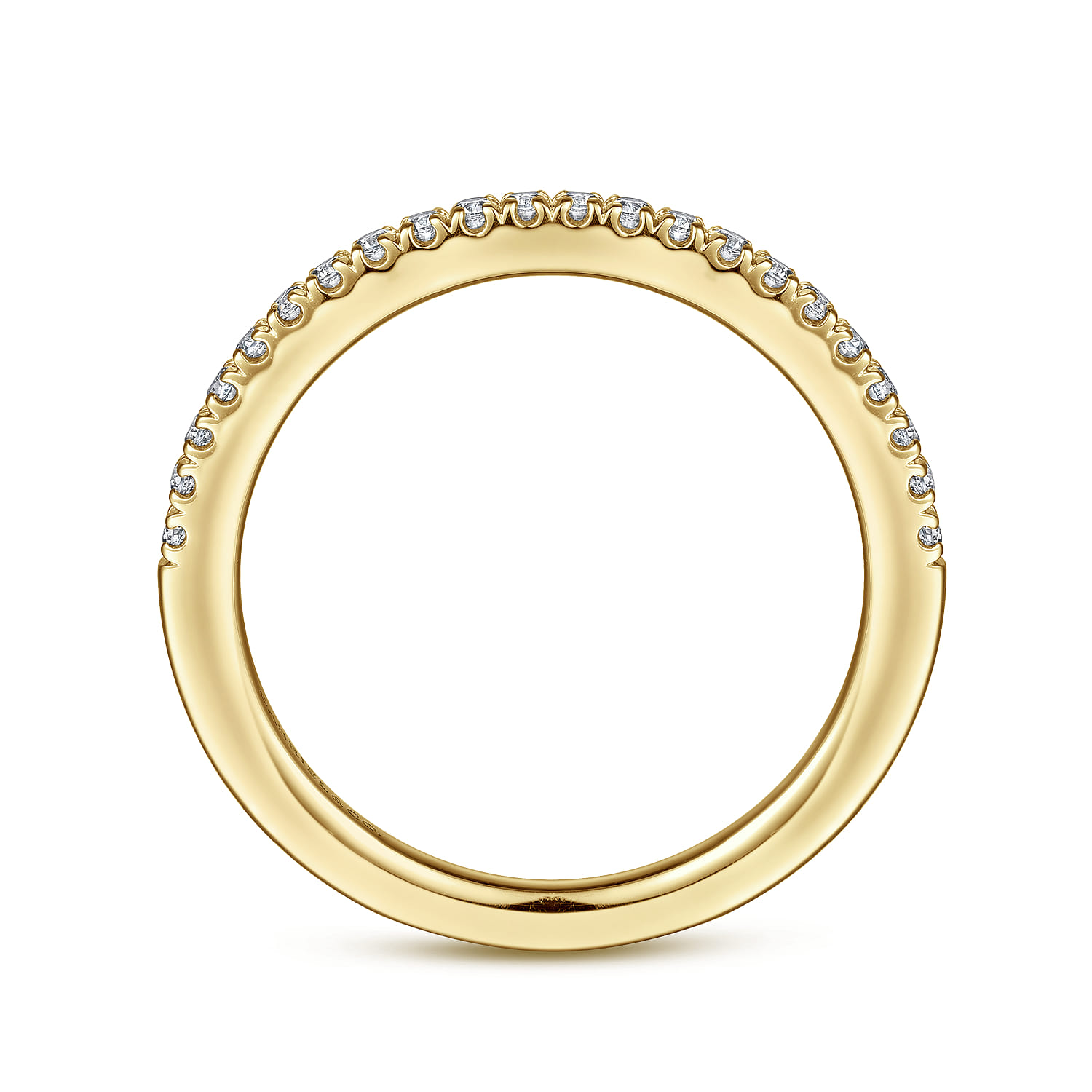 14K Yellow Gold Diamond Matching Wedding Band - 0.21 ct - Shot 2