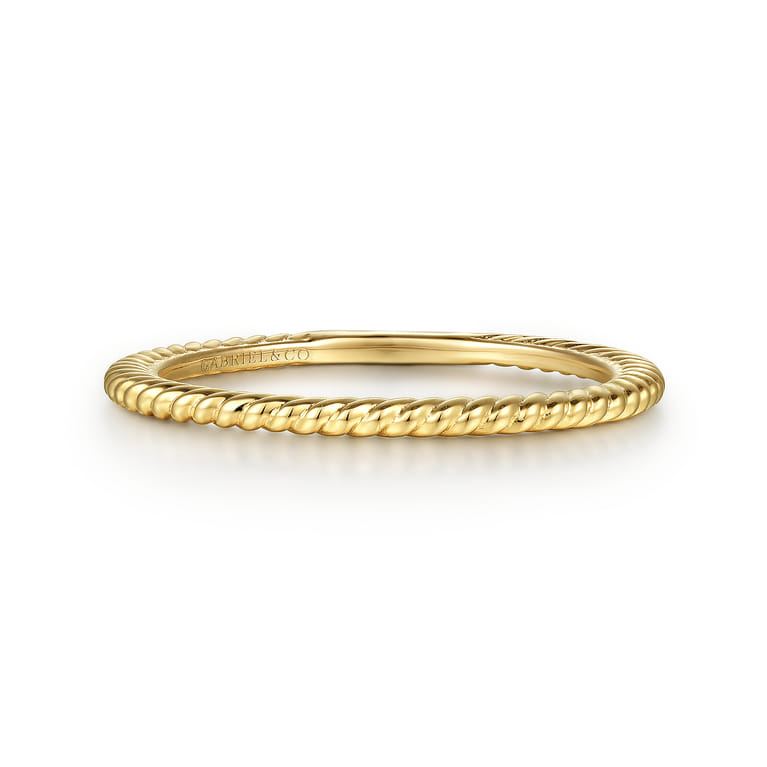 14K Yellow Gold Diamond Matching Wedding Band - Shot 1