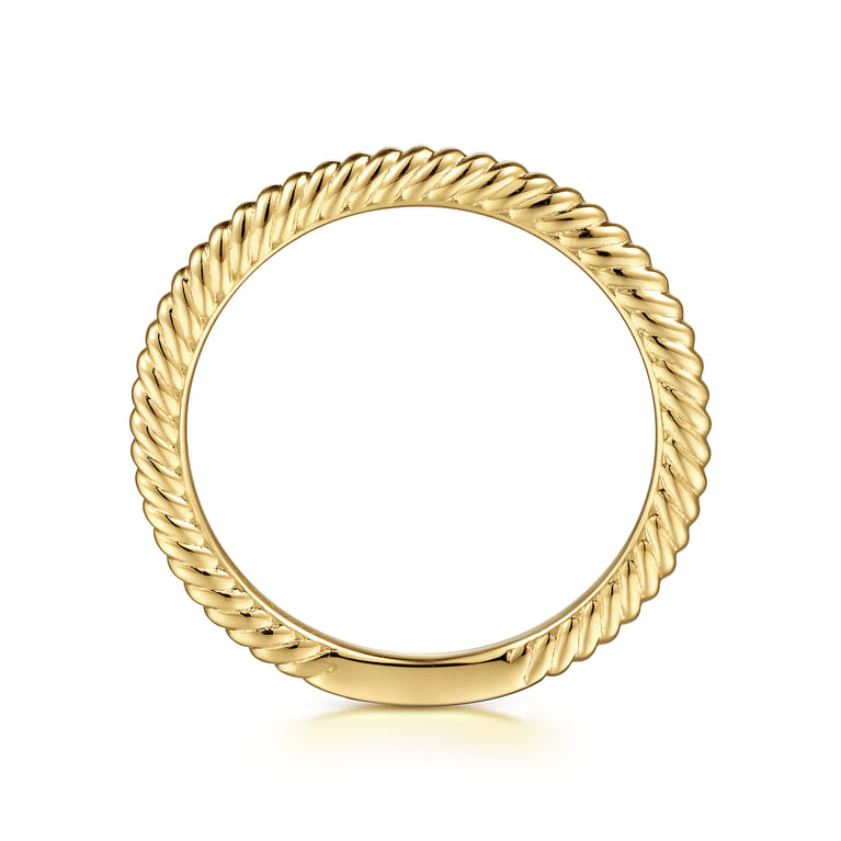 14K Yellow Gold Diamond Matching Wedding Band - Shot 2