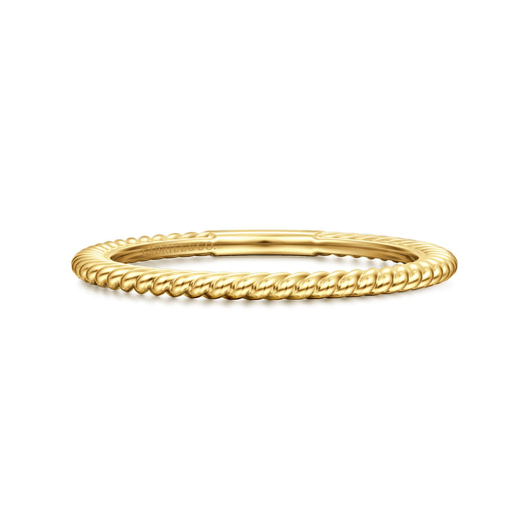 14K Yellow Gold Diamond Matching Wedding Band - Shot 1