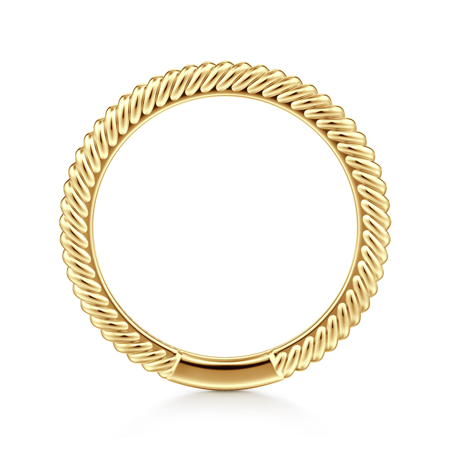 14K Yellow Gold Diamond Matching Wedding Band - Shot 2