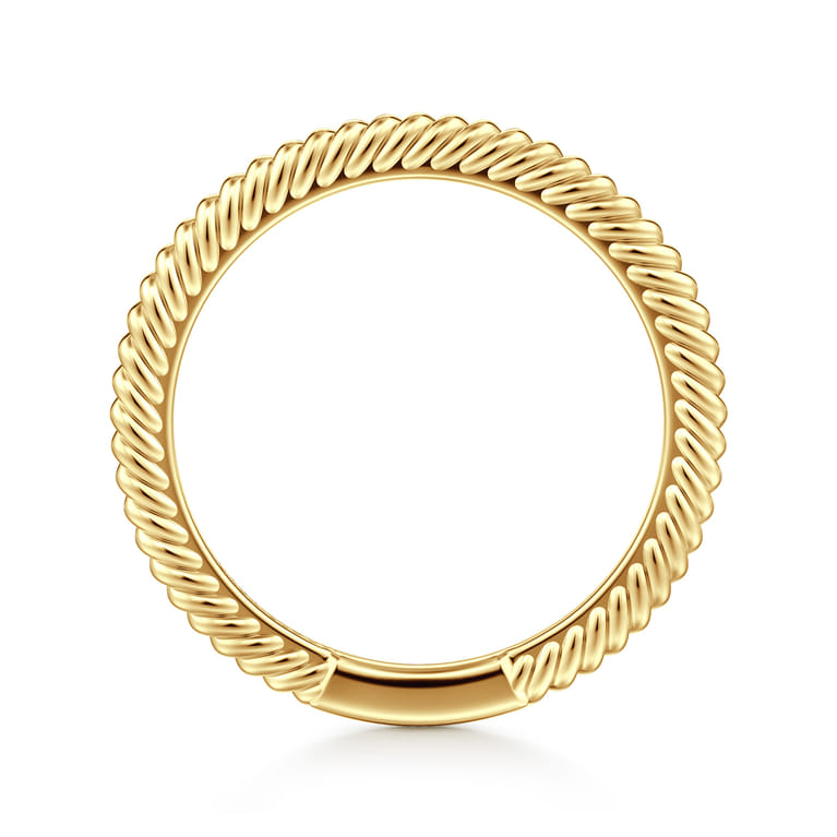 14K Yellow Gold Diamond Matching Wedding Band - Shot 2