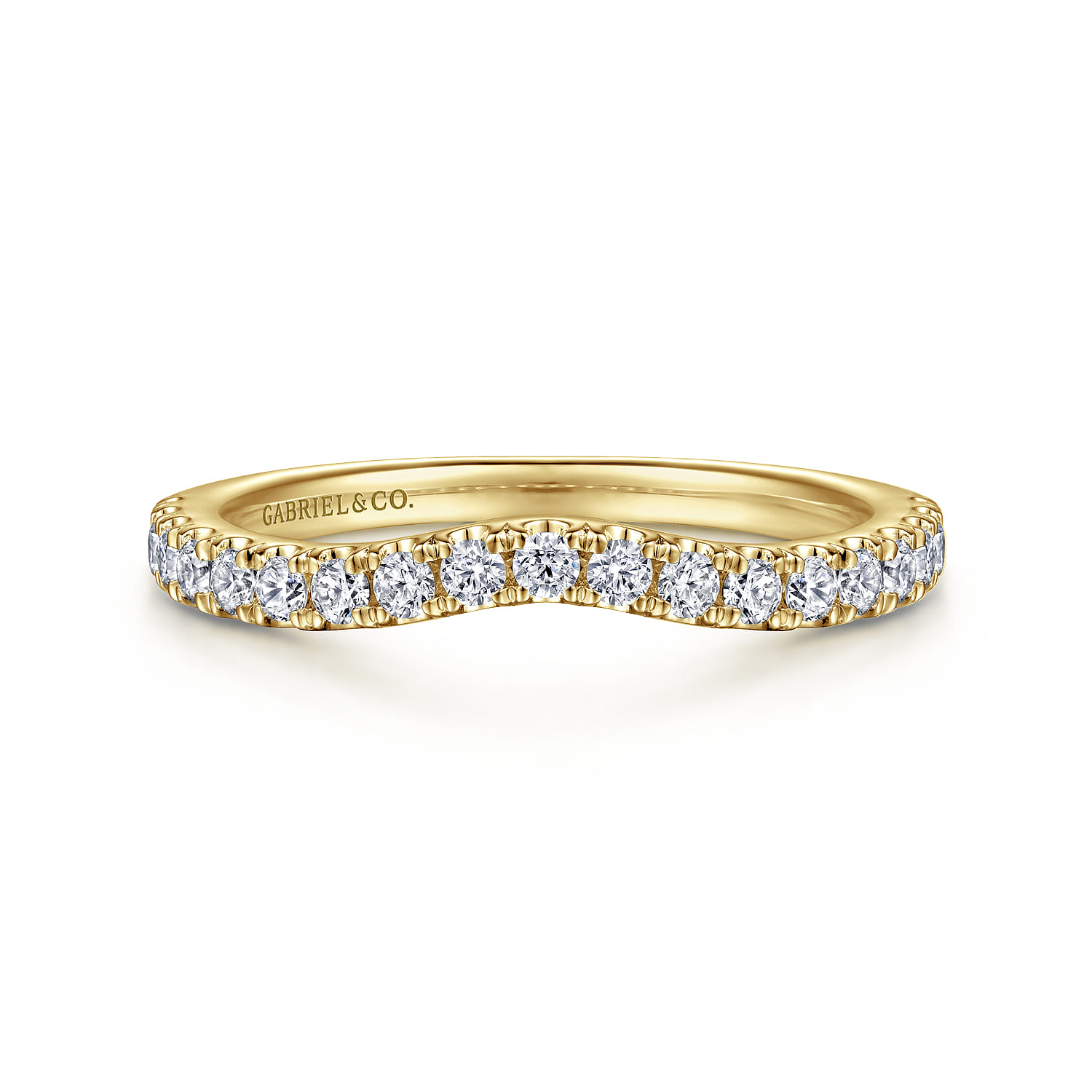 14K Yellow Gold Diamond Matching Wedding Band - 0.4 ct - Shot 1