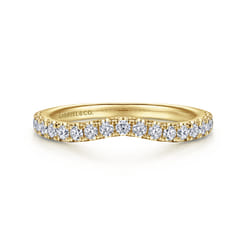 14K Yellow Gold Diamond Matching Wedding Band