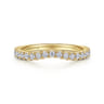 14K Yellow Gold Diamond Matching Wedding Band - 0.4 ct