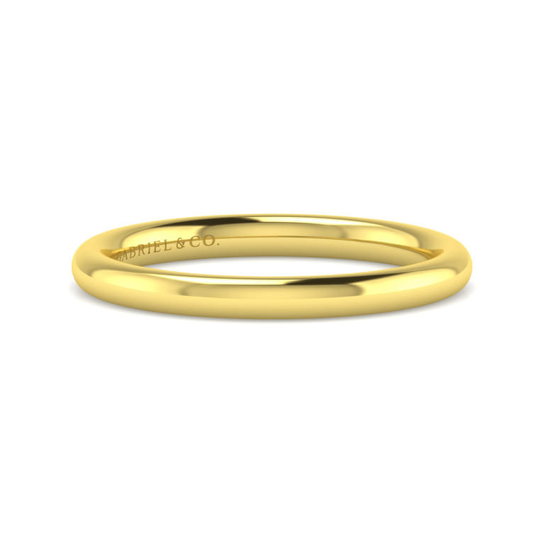 14K Yellow Gold Diamond Matching Wedding Band - Shot 1