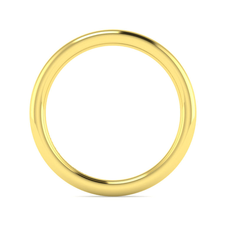 14K Yellow Gold Diamond Matching Wedding Band - Shot 2