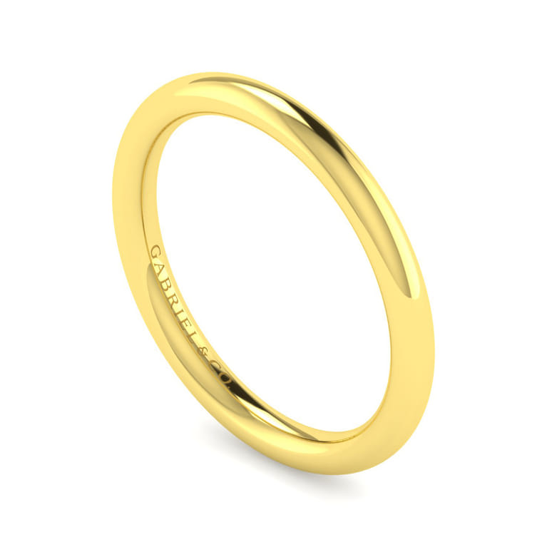 14K Yellow Gold Diamond Matching Wedding Band - Shot 3