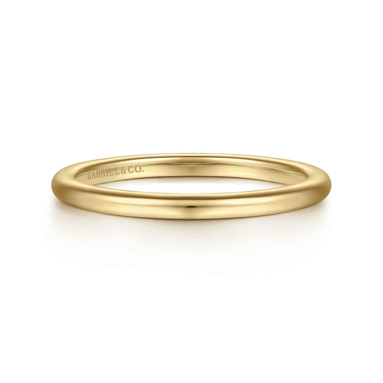 14K Yellow Gold Diamond Matching Wedding Band - Shot 1