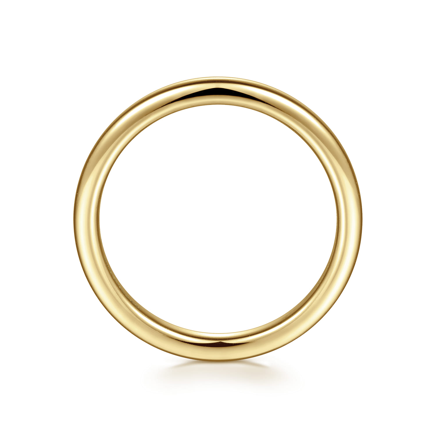 14K Yellow Gold Diamond Matching Wedding Band - Shot 2