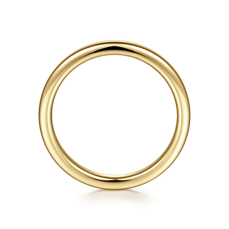 14K Yellow Gold Diamond Matching Wedding Band - Shot 2