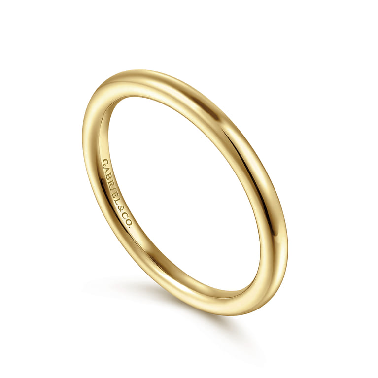 14K Yellow Gold Diamond Matching Wedding Band - Shot 3