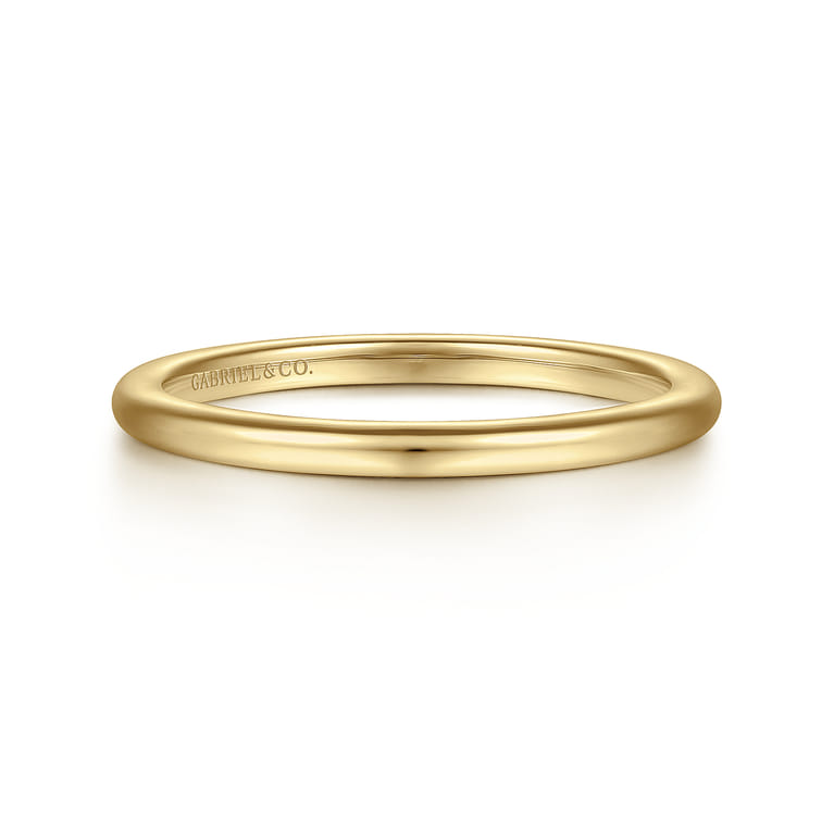 14K Yellow Gold Diamond Matching Wedding Band - Shot 1