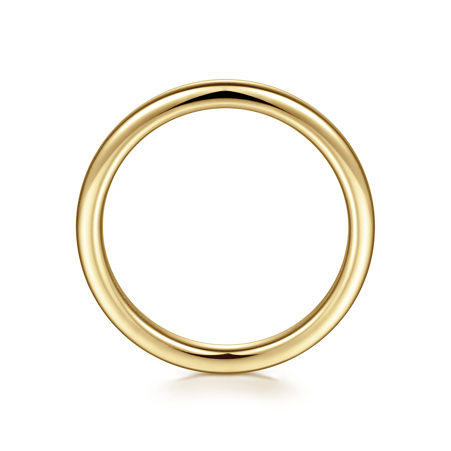 14K Yellow Gold Diamond Matching Wedding Band - Shot 2