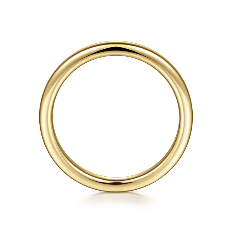 14K Yellow Gold Diamond Matching Wedding Band - Shot 2