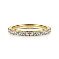 14K Yellow Gold Diamond Matching Wedding Band