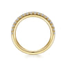 14K Yellow Gold Diamond Matching Wedding Band - 0.38 ct