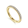 14K Yellow Gold Diamond Matching Wedding Band - 0.38 ct
