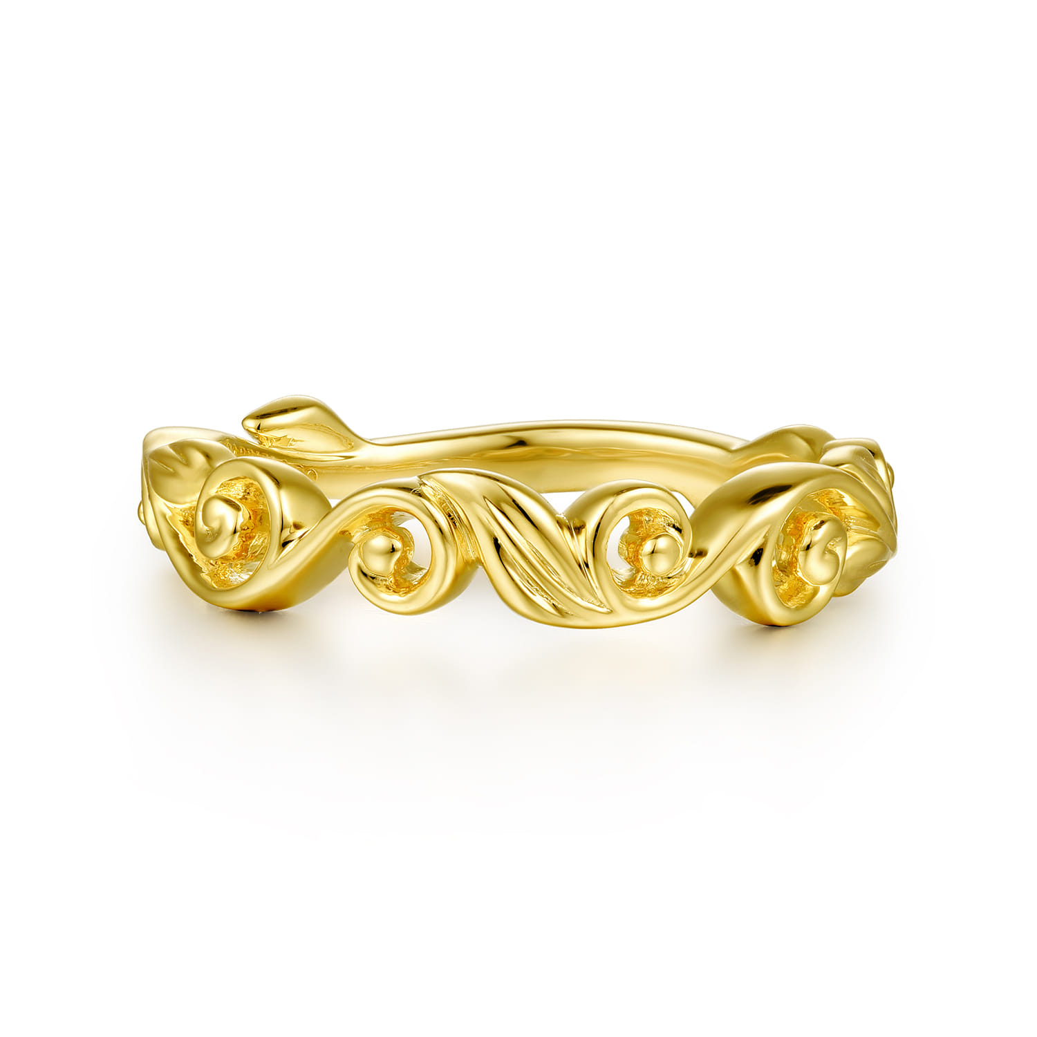 14K Yellow Gold Diamond Matching Wedding Band - Shot 1