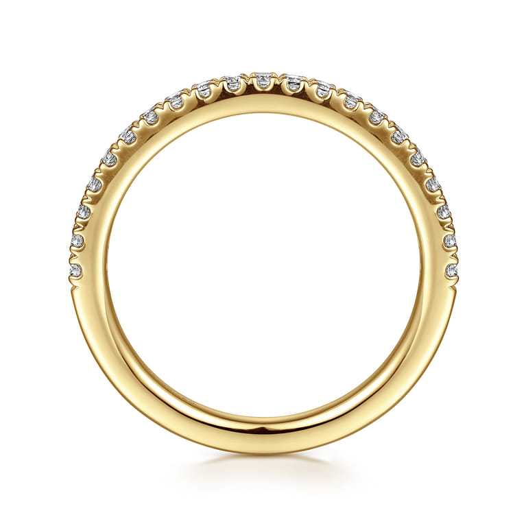 14K Yellow Gold Diamond Matching Wedding Band - 0.27 ct - Shot 2