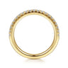 14K Yellow Gold Diamond Matching Wedding Band - 0.27 ct