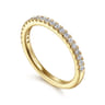 14K Yellow Gold Diamond Matching Wedding Band - 0.27 ct
