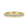 14K Yellow Gold Diamond Matching Wedding Band - 0.27 ct