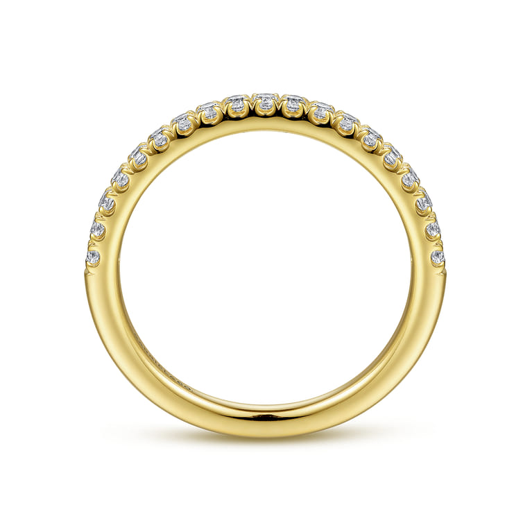 14K Yellow Gold Diamond Matching Wedding Band - 0.27 ct - Shot 2