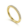 14K Yellow Gold Diamond Matching Wedding Band - 0.27 ct