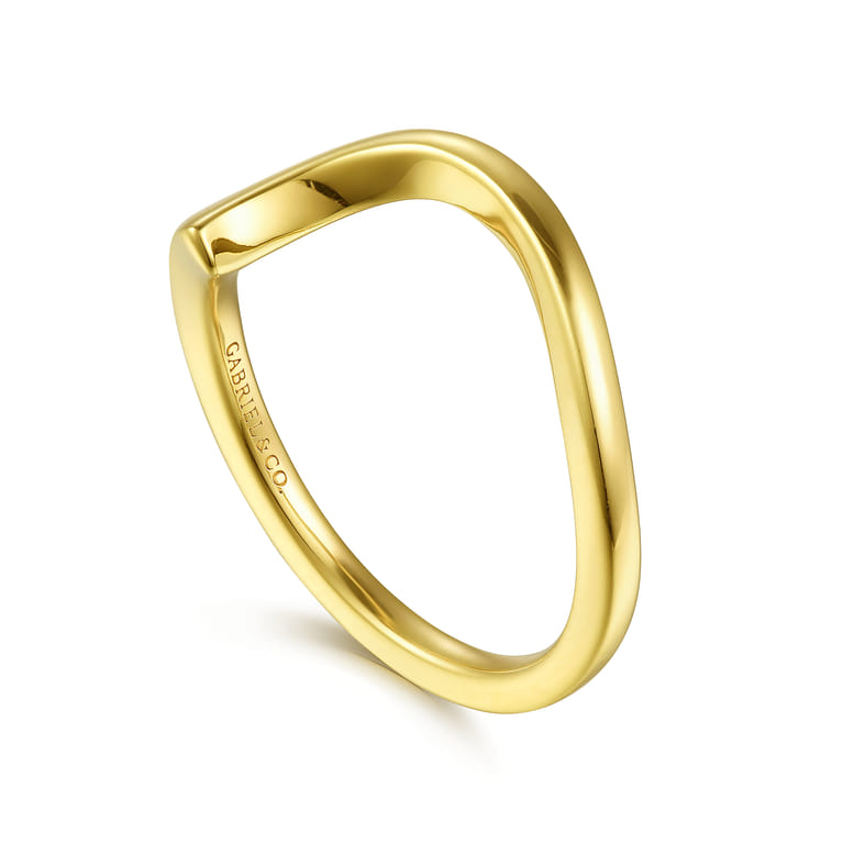 14K Yellow Gold Diamond Matching Wedding Band - Shot 3
