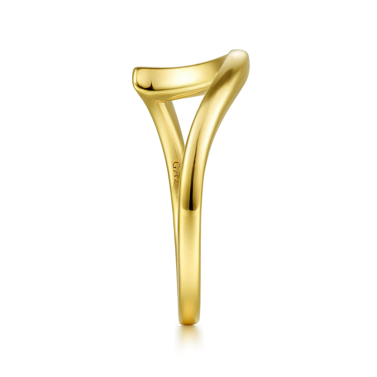 14K Yellow Gold Diamond Matching Wedding Band - Shot 4