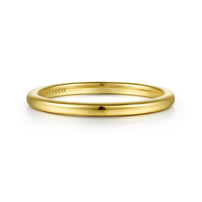 14K Yellow Gold Diamond Matching Wedding Band - Shot 1